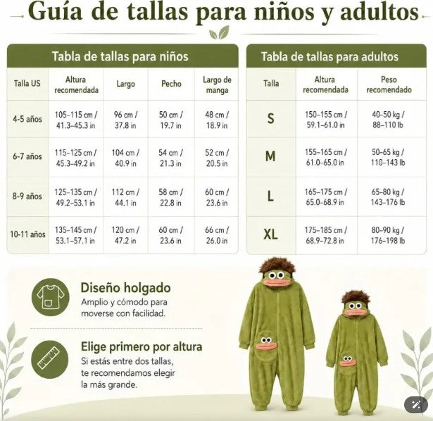 MonsterNap™ – Pijama Monstruo Bocón de Una Pieza | Viral en TikTok | Adultos y Niños