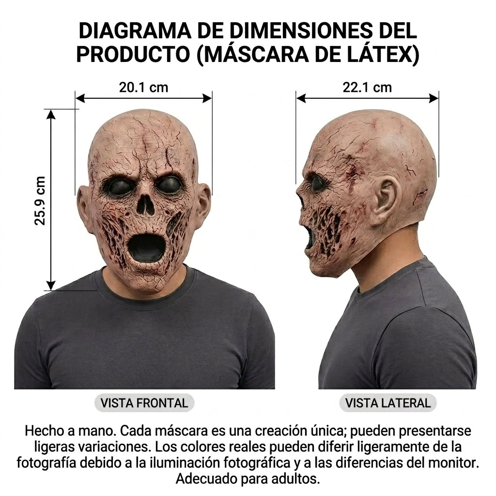 FaceCrypt™ – Máscaras Hiperrealistas de Látex y Tela para Halloween | Talla Única | Lleva 2 y Paga 1