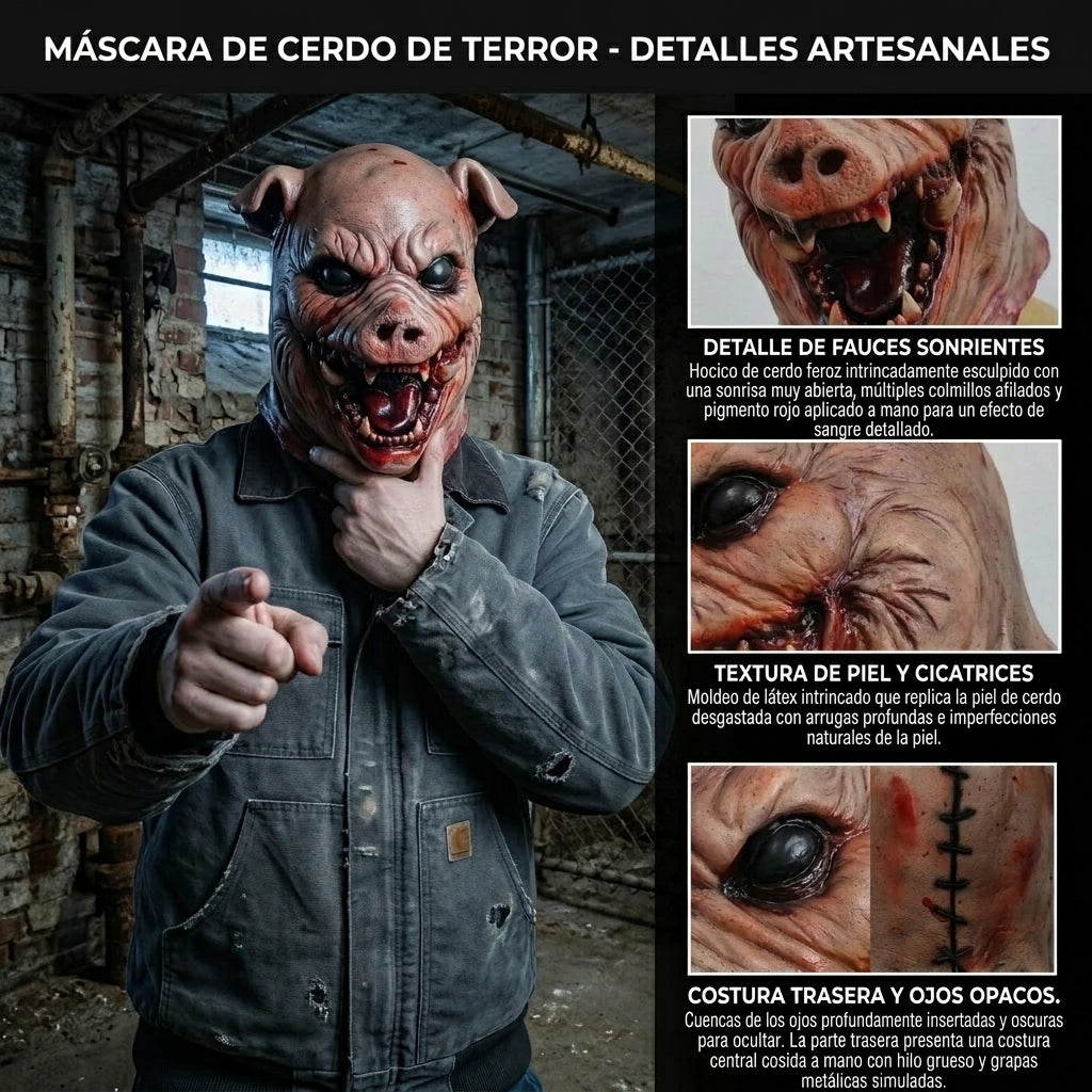 FaceCrypt™ – Máscaras Hiperrealistas de Látex y Tela para Halloween | Talla Única | Lleva 2 y Paga 1