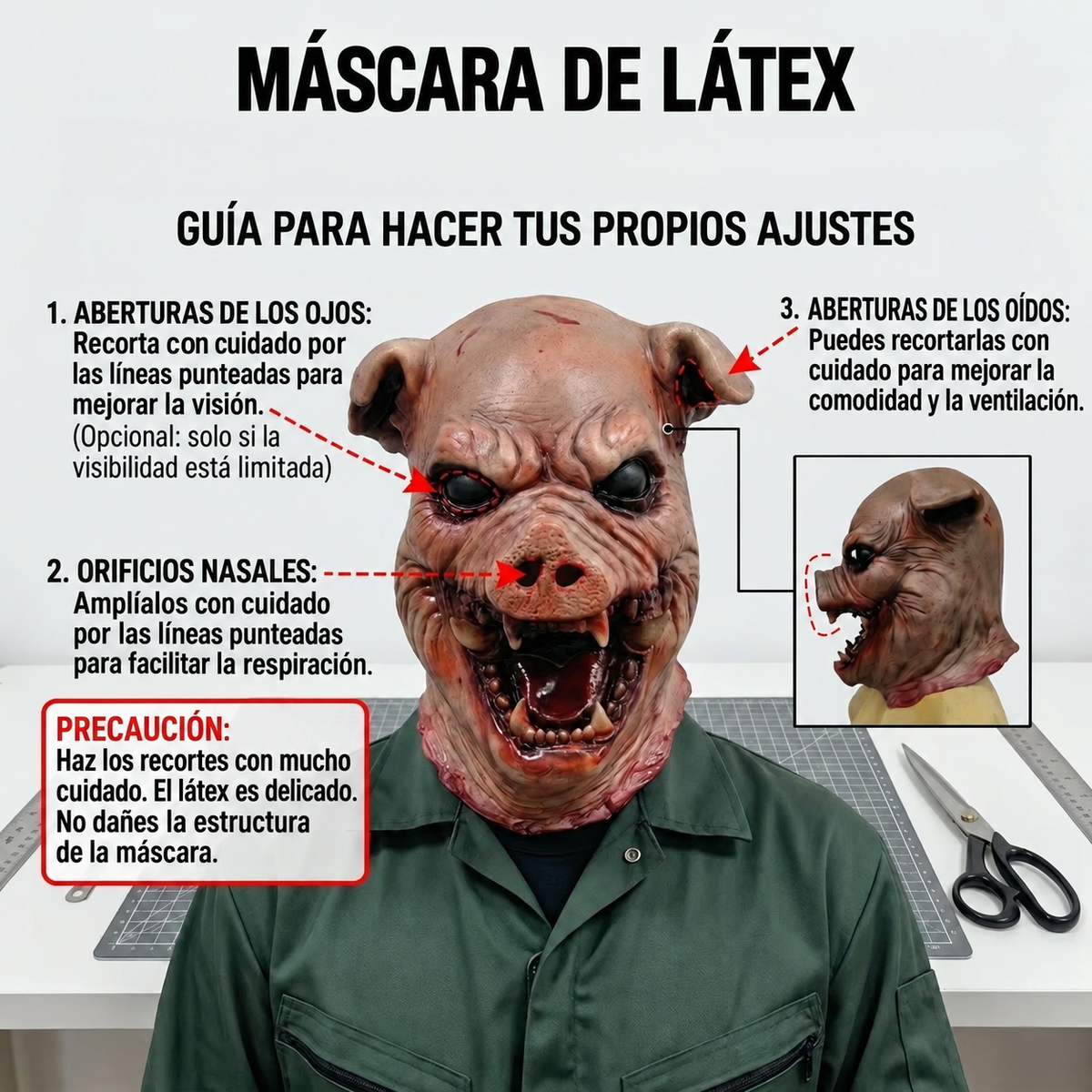 FaceCrypt™ – Máscaras Hiperrealistas de Látex y Tela para Halloween | Talla Única | Lleva 2 y Paga 1