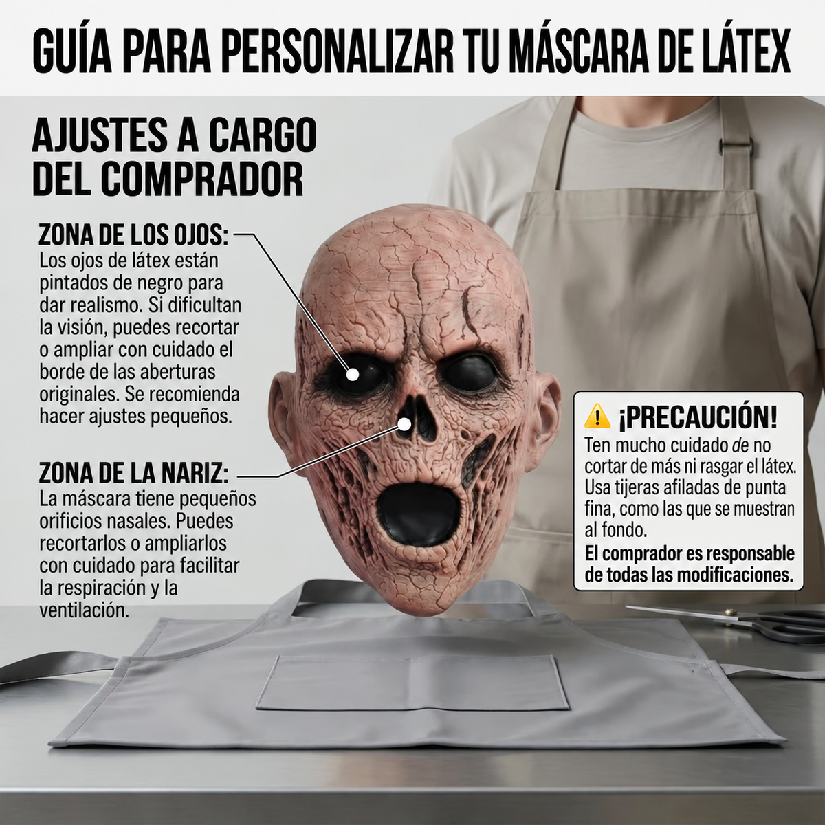 FaceCrypt™ – Máscaras Hiperrealistas de Látex y Tela para Halloween | Talla Única | Lleva 2 y Paga 1