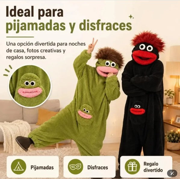 MonsterNap™ – Pijama Monstruo Bocón de Una Pieza | Viral en TikTok | Adultos y Niños
