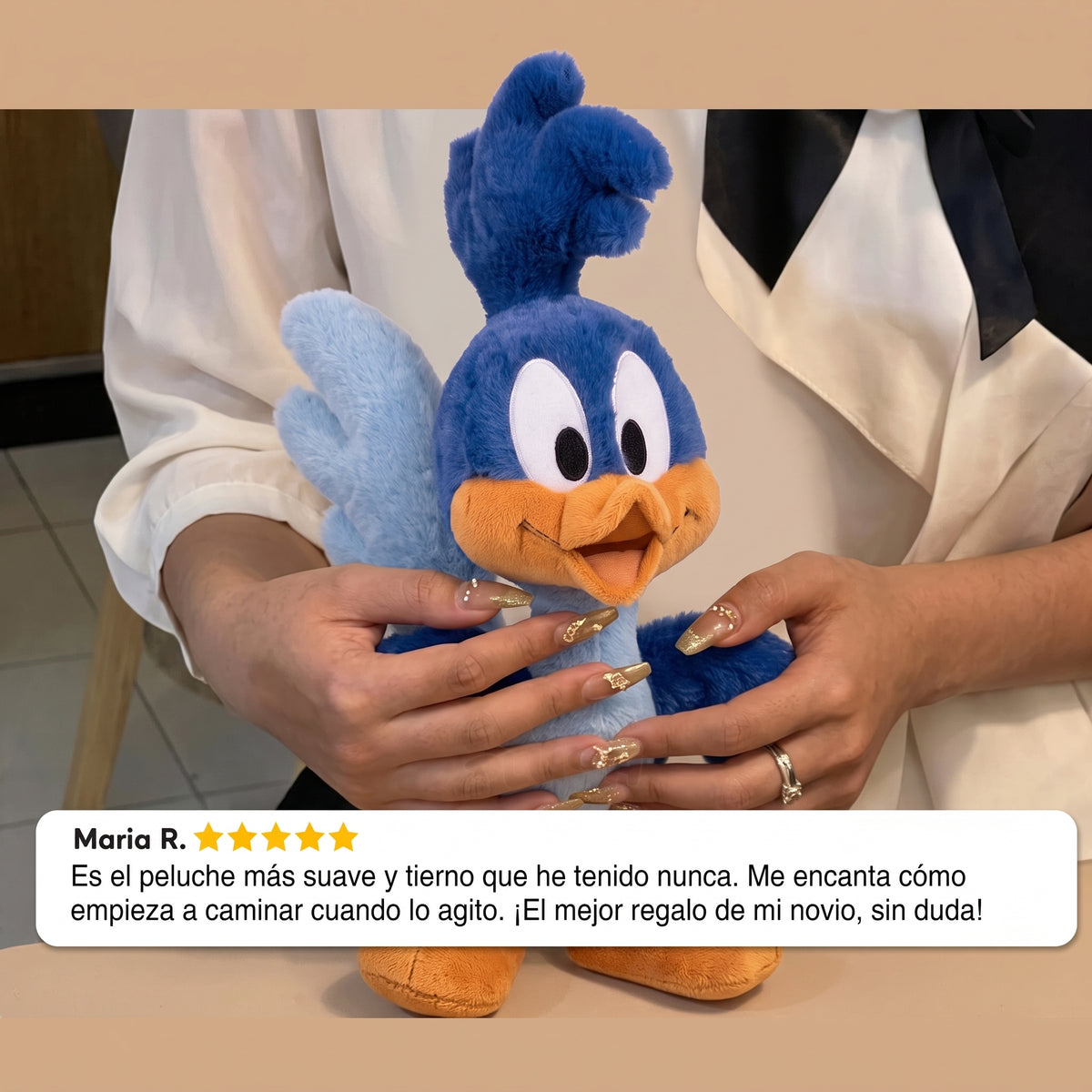Willy el Coyote™ y Bipbip – Peluches Interactivos que Corren al Agitarlos | 40cm
