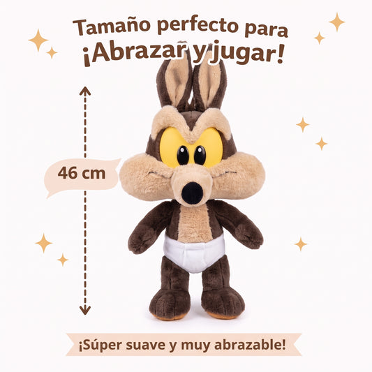 Willy el Coyote™ y Bipbip – Peluches Interactivos que Corren al Agitarlos | 40cm